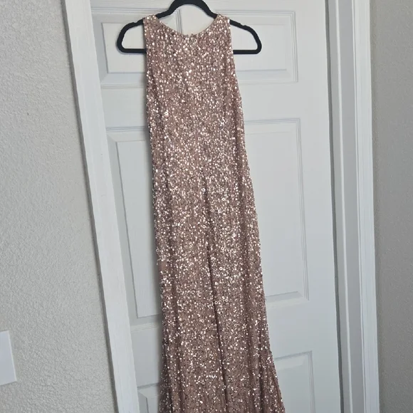 Adrianna Papell Gold Maxi Dress - Picture 5 of 7
